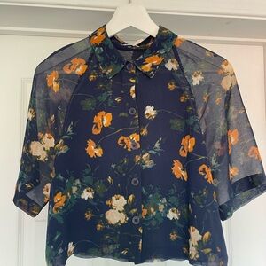 Wilfred Blue and Orange Blouse Top